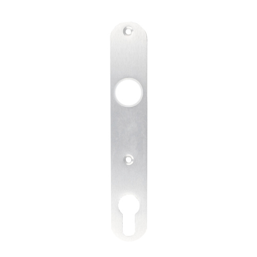 Langschild rund - Aluminium F1 - 180x32x10 mm - 92 mm Entfernung - 105 mm Schraublochabstand - f�r Rohrrahmenschl�sser