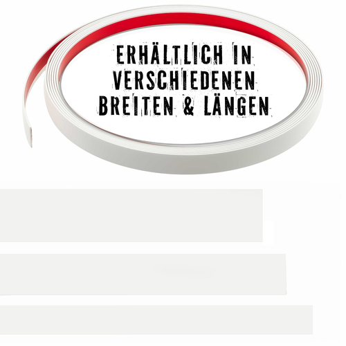 Fensterleiste Flachprofil PVC mit selbstklebendem Schaumklebeband auf Rolle