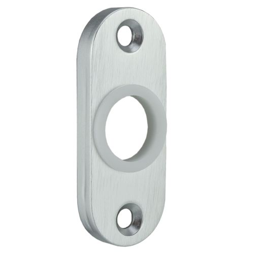 Dr�cker-Rosette - oval - Aluminium gestanzt - 7 mm H�he - Schraublochabstand 50 mm