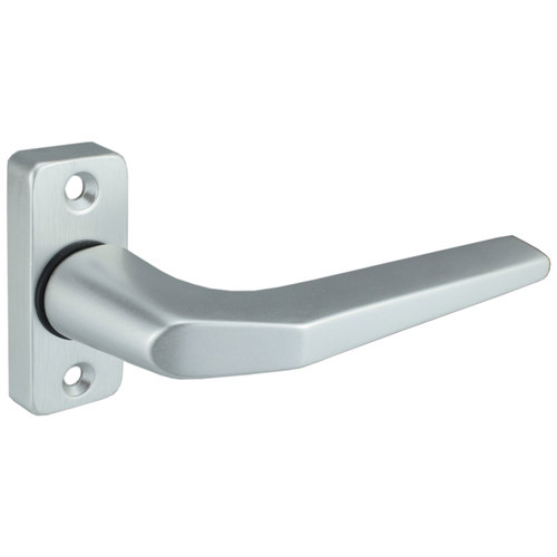 Dr�cker auf Alu-Stanzrosette kantig, Vierkantloch 8 mm, 50 mm Schraublochabstand