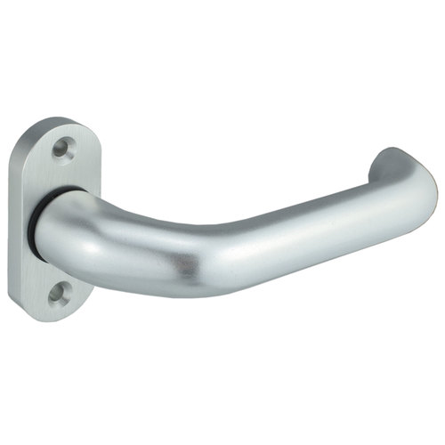 Drcker auf ovaler Rosette - Aluminium F1 - massiv - Lochabstand 50 mm - Vierkant 8 mm