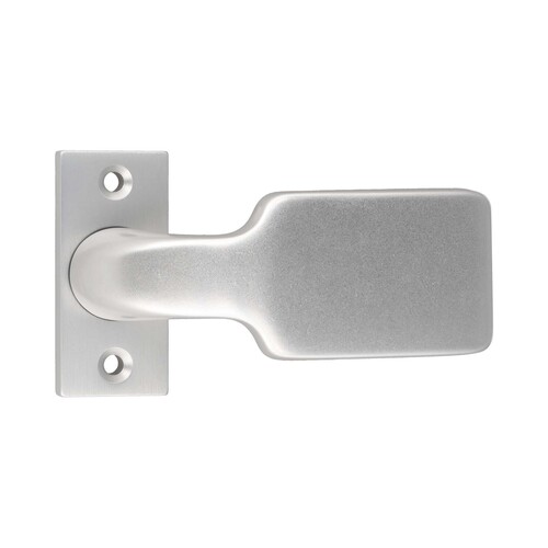 Knauf-Dr�cker auf kantiger Alu-Rosette - fest-drehbar - 8 mm Vierkant - 50 mm Lochabstand - Aluminium F1