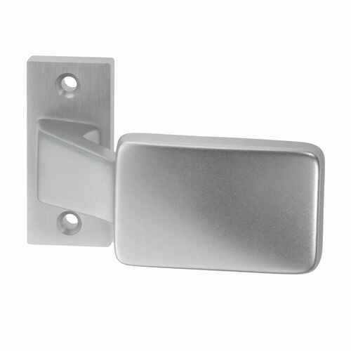 Knauf-Dr�cker feststehend auf kantiger Alu-Rosette mit Lochabstand 50