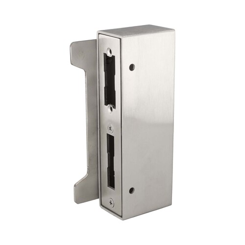 Gegenkasten Edelstahl 40 mm - mit Schlie�blech - vorbereitet f�r e-�ffner - f�r Edelstahltore