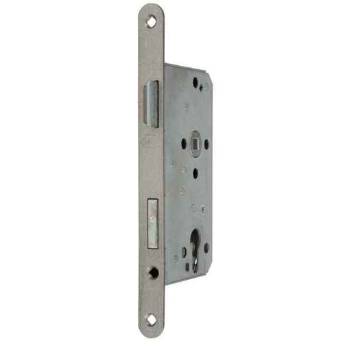 Korridort�r-Einsteckschloss PZ/W 55/72/8 - Rundstulp 20x235 mm - Klasse 2 - silber lackiert