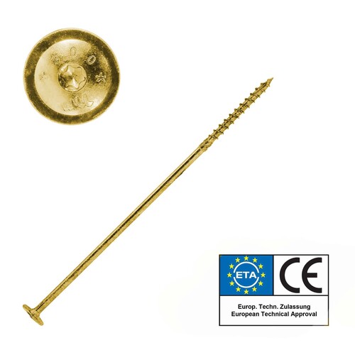 SCREW REBEL Tellerkopfschraube mit ETA Zulassung und Torx (TX) Antrieb - gelb verzinkt 