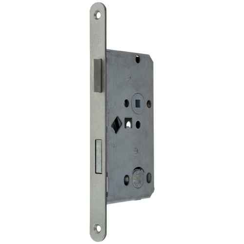 Badezellenschloss 55/78/8 - rund 20 mm - silber lackiert - DIN Links oder DIN Rechts - f�r Sanit�rt�ren