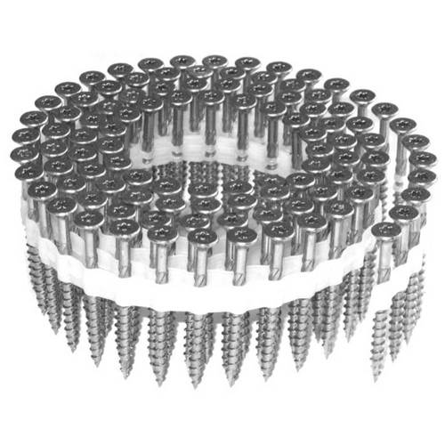 Coil magazinierte Holzschraube Teilgewinde, hell verzinkt, TX