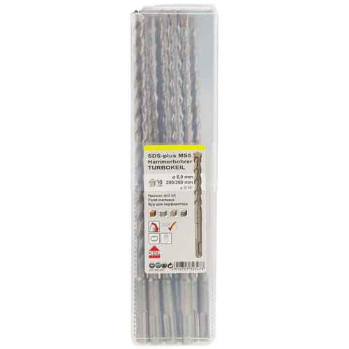 Hammerbohrer SDS-Plus Turbokeil MS5 - Rechteckpack - f�r Beton & Mauerwerk - KEIL MS5 Spirale 