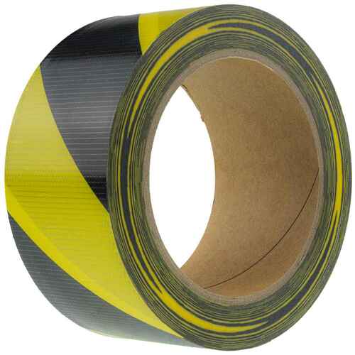 Klebeband schwarz-gelb - r�ckstandsfrei - 50 mm x 25 m - Markierungs- & Warnband