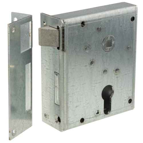 Schweres Rheinisches Kastenschloss Bever 85P - Profilzylinder (PZ) - Dornma� 60 mm - Entfernung 55 mm - zweitourig mit Wechsel