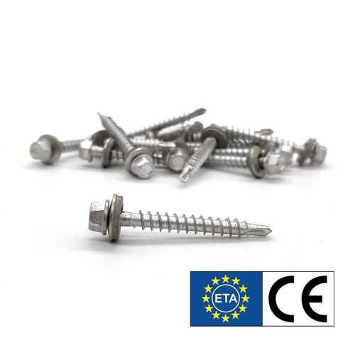 Trapezblechschrauben Edelstahl mit Bimetall-Bohrspitze, selbstbohrende Fassadenbauschraube mit ETA 