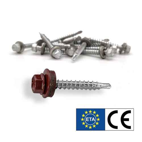 Trapezblechschrauben Sechskantkopf - Selbstbohrende Fassadenbauschraube mit ETA - SW 8 - EPDM-Dichtung