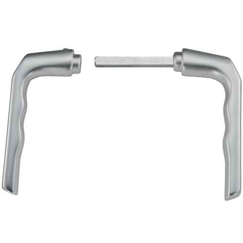 T�r-Dr�cker-Set - Aluminium - gerade mit Griffmulden - Stift 8x68 mm / Vierkant 8 mm - Klemmbreite 26-50 mm - ohne Dr�ckerf�hrungen - 1 Set