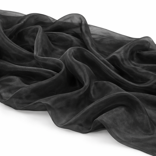 Dekostoff Organza Stoff 3x1,45m schwarz Tischdecke Deko Hochzeit Party Event