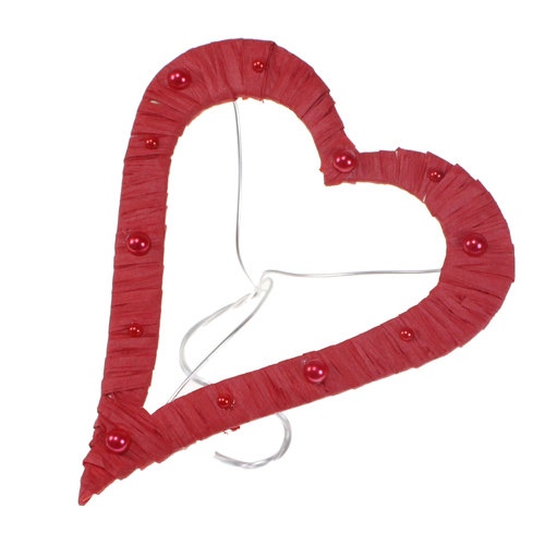 20cm Herz rot Strau�manschette Brautstrau� Valentin Muttertag Hochzeit