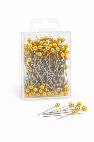 100 Perlennadeln 60mm - Lange Stecknadeln & Dekopins mit 6mm Perle f�r Hochzeit & Floristik Perlkopfnadel 