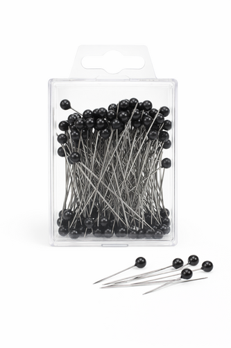 100 Perlennadeln 60mm - Lange Stecknadeln & Dekopins mit 6mm Perle f�r Hochzeit & Floristik Perlkopfnadel 