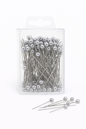 100 Perlennadeln 60mm - Lange Stecknadeln & Dekopins mit 6mm Perle f�r Hochzeit & Floristik Perlkopfnadel 