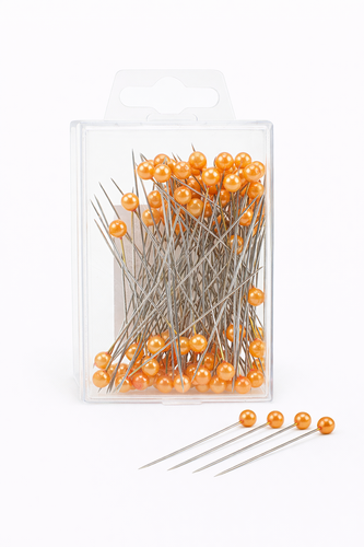 100 Perlennadeln 60mm - Lange Stecknadeln & Dekopins mit 6mm Perle f�r Hochzeit & Floristik Perlkopfnadel 