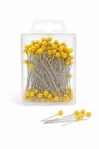 100 Perlennadeln 60mm - Lange Stecknadeln & Dekopins mit 6mm Perle f�r Hochzeit & Floristik Perlkopfnadel 