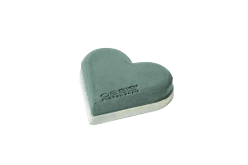 Herz Steckschaum ECObase 19x20x4,5cm Praktika Steckmoos Steckmasse gr�n Hochzeit