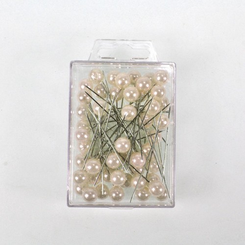 50 Perlennadeln 10mm 1cm L60mm Perlkopf Perlen Anstecknadeln Hochzeitsnadeln Nadeln 
