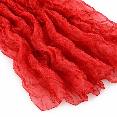Dekostoff Organza crash Stoff 3x1,40m dunkelrot crashed Tischdecke Deko Stoff