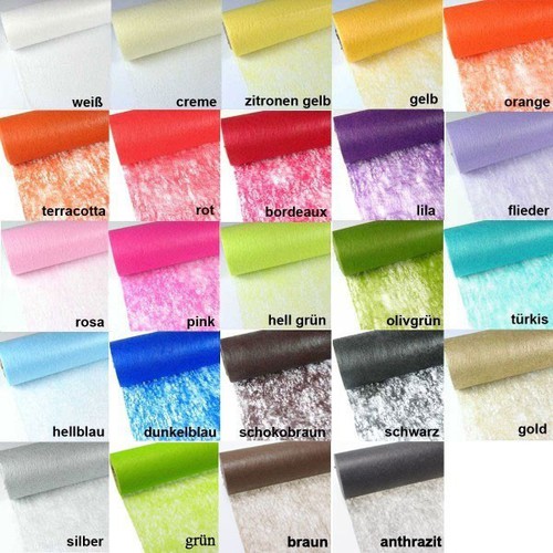 20m Vlies Tischband B23cm Tischl�ufer Tischdeko Hochzeit Kommunion Konfirmation