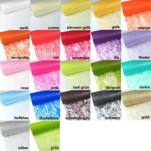 10m Vlies Tischband 48cm Tischl�ufer Hochzeit Party Taufe Tischdeko Stoff