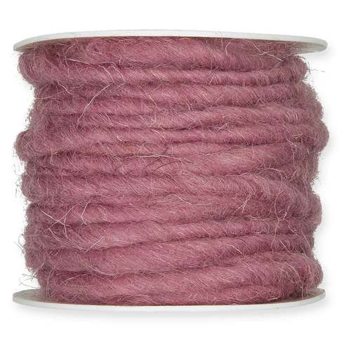 10m Wollschnur mit Juteseele Wollband Wolle Dekowolle Filzkordel D ca. 5mm 