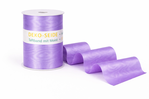 Dekoband Dekoseide Taft mit Moire Tischband 100mm 10m Hochzeit Feier Schleife 
