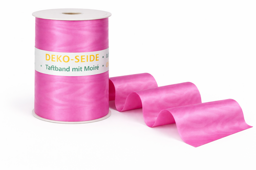 Dekoband Dekoseide Taft mit Moire Tischband 100mm 10m Hochzeit Feier Schleife 