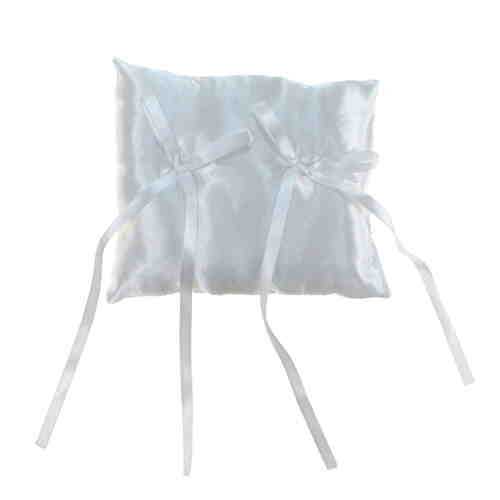 Ringkissen klein eckig wei� B16xL14cm Hochzeit Ringhalter f�r Eheringe