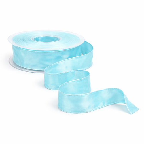 25m Dekoband Taft Drahtkante B25mm Taftband Schleifenband Geschenkband Satinband 