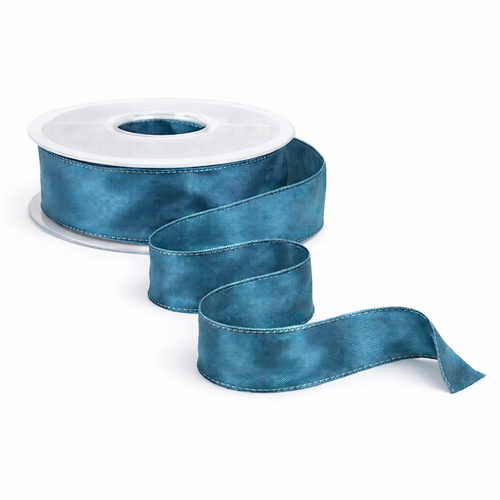 25m Dekoband Taft Drahtkante B25mm Taftband Schleifenband Geschenkband Satinband 