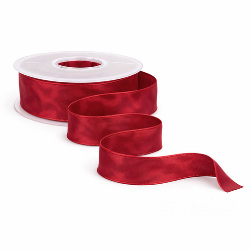 25m Dekoband Taft Drahtkante B25mm Taftband Schleifenband Geschenkband Satinband 