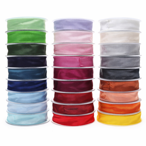 25m Dekoband Taft Drahtkante B25mm Taftband Schleifenband Geschenkband Satinband