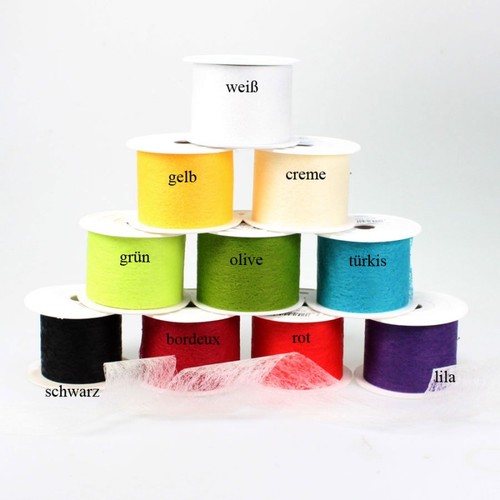 20m Vlies Dekoband Geschenkband Vliesband Schleifenband Tischl�ufer 60mm