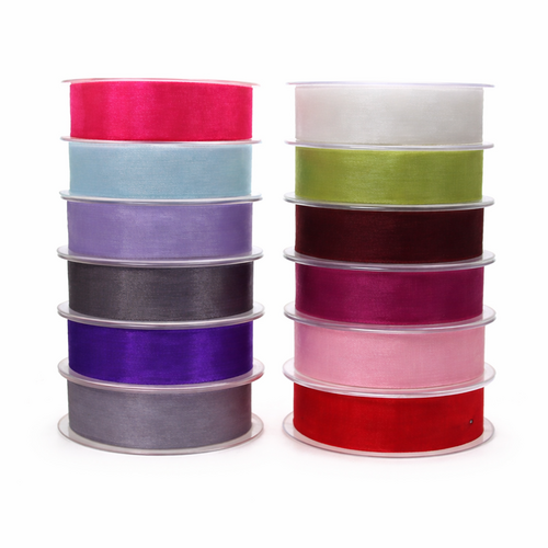Dekoband Organza 25 mm 25 m Schleifenband f�r Hochzeit Taufe Geburtstag Basteln