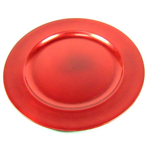 Dekoteller Teller Platzteller Poly rund D 20cm mit 3cm Rand used look wiederverwendbar 