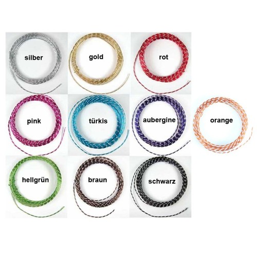 10m Diamant - Strass Effekt Aluminiumdraht Aludraht Alu Draht 2mm