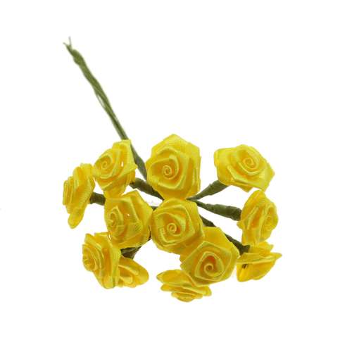 144 Diorr�schen 15mm Satinr�schen 10cm Stiel Hochzeit Deko Rosen R�schen Seidenr�schen 