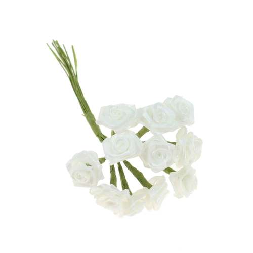 144 Diorr�schen 15mm Satinr�schen 10cm Stiel Hochzeit Deko Rosen R�schen Seidenr�schen 