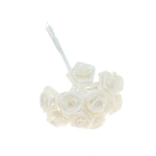 144 Diorr�schen 15mm Satinr�schen 10cm Stiel Hochzeit Deko Rosen R�schen Seidenr�schen 