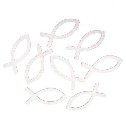 8 Holz Fische 4cm Streufische Streudeko Taufe Geburt Kommunion Konfirmation Tischdeko  