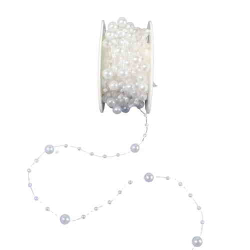 Perlengirlande Perlen D 2+8mm L 8m Perlenkette creme oder wei�  Hochzeit Taufe Feier 