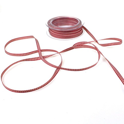 Dekoband Antennenband Auto Geschenkband Schleifenband Band Karo kariert 6mm 25m 