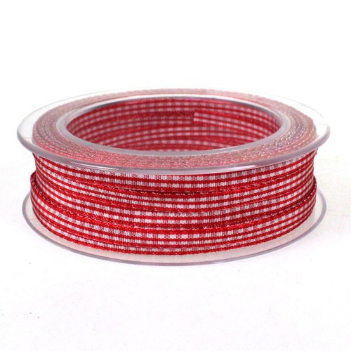 Dekoband Antennenband Auto Geschenkband Schleifenband Band Karo kariert 6mm 25m 