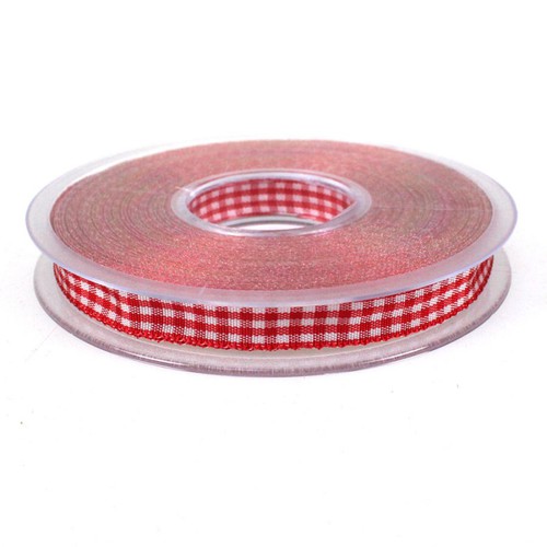 25m Dekoband kariert 10mm Antennenband 1cm Auto Geschenkband Schleifenband Karo 